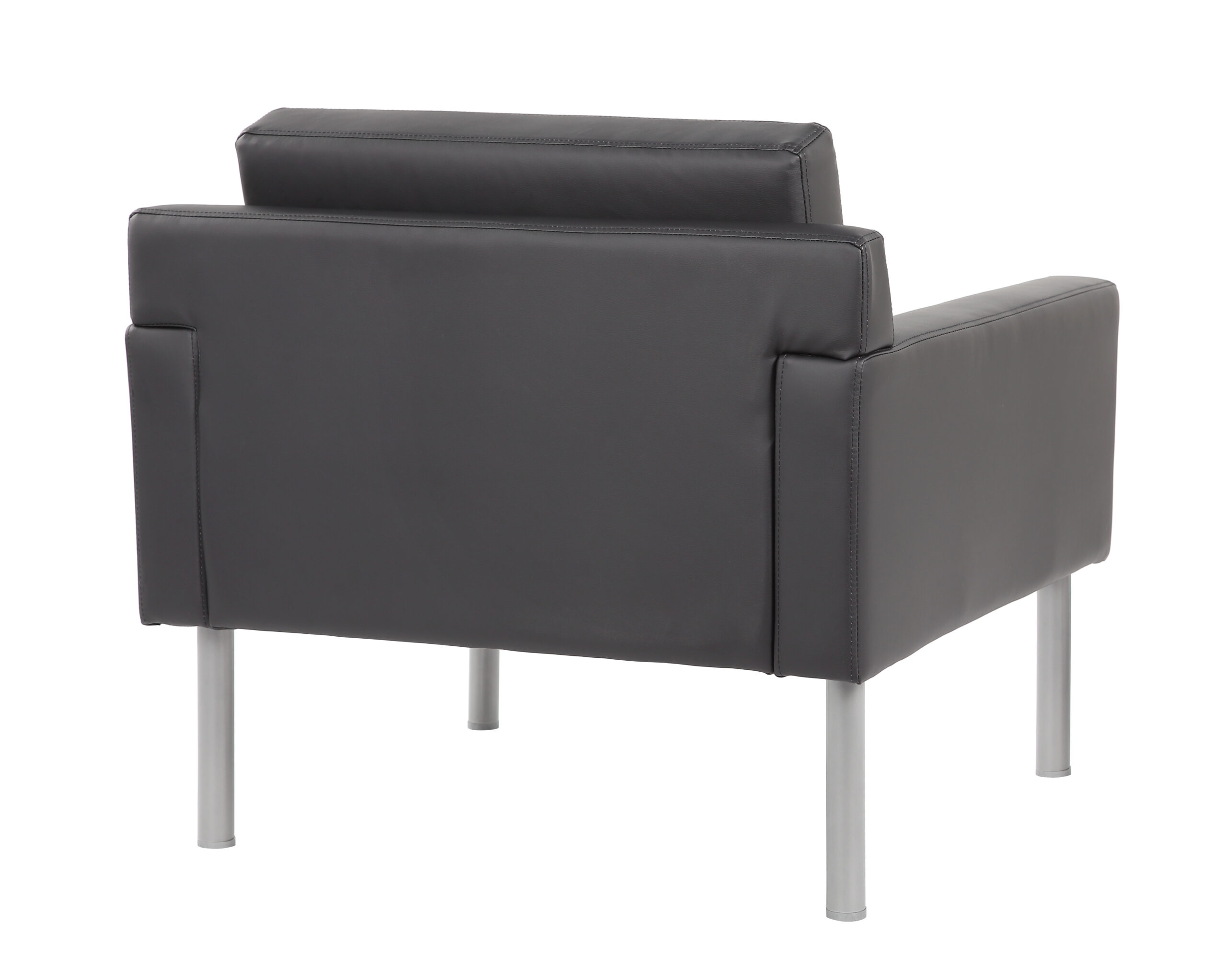 Boss Black Antimicrobial Vinyl Lounge Chair - Image 4