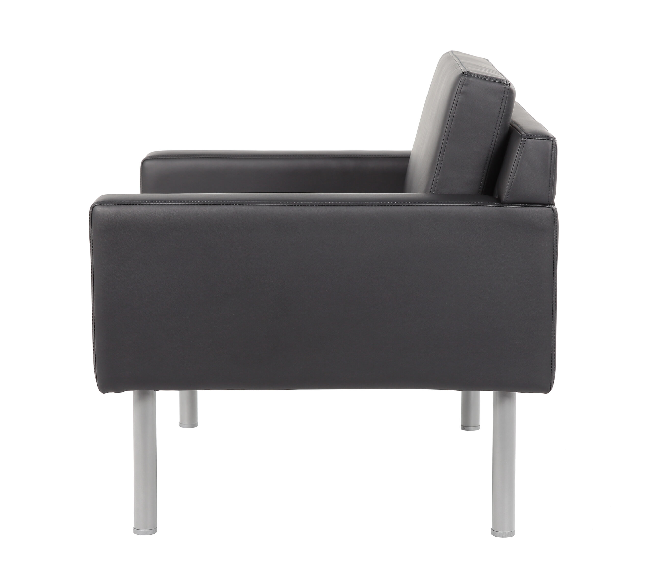 Boss Black Antimicrobial Vinyl Lounge Chair - Image 5