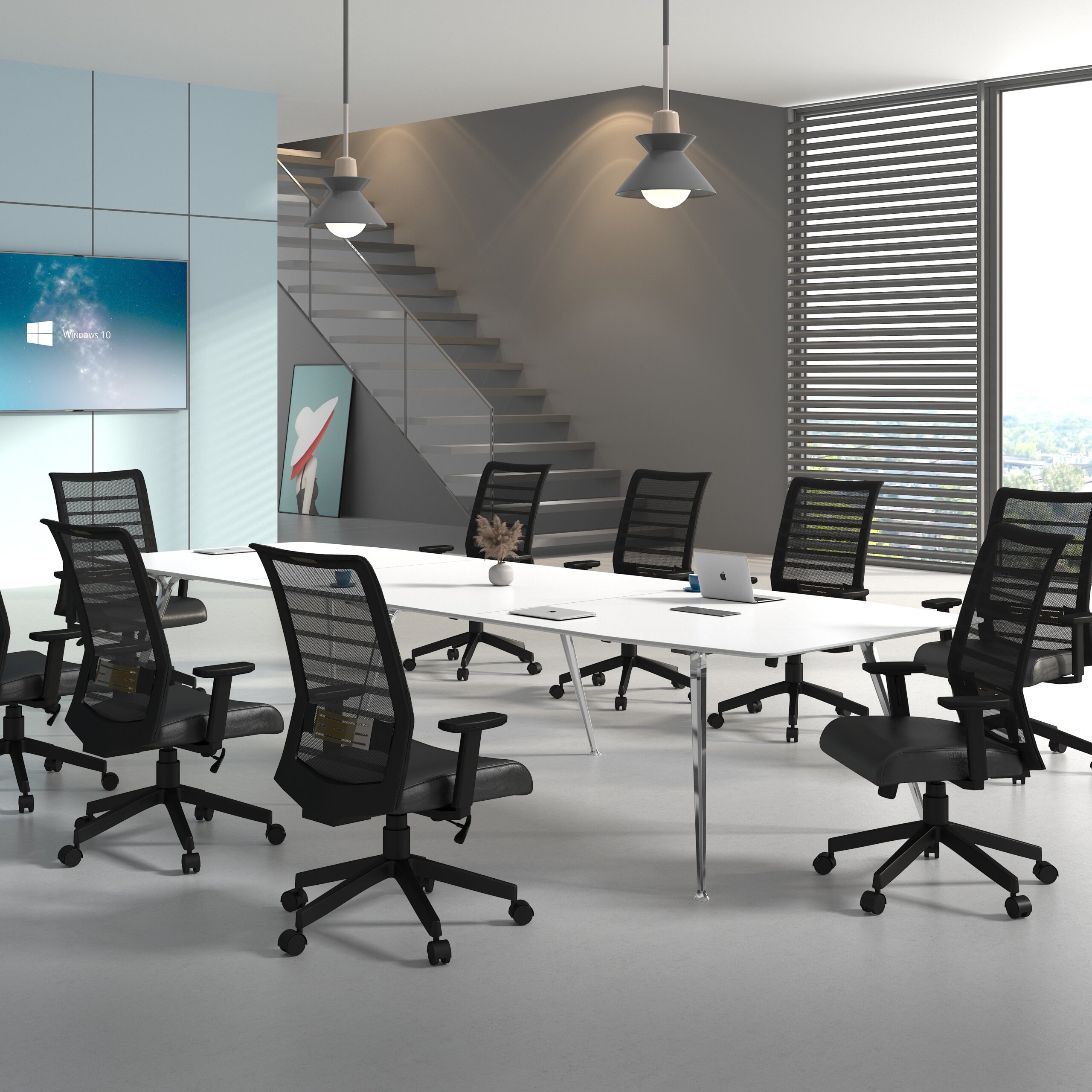 Boss Horizontal Mesh Back + Antimicrobial Seat Task Chair - Image 11