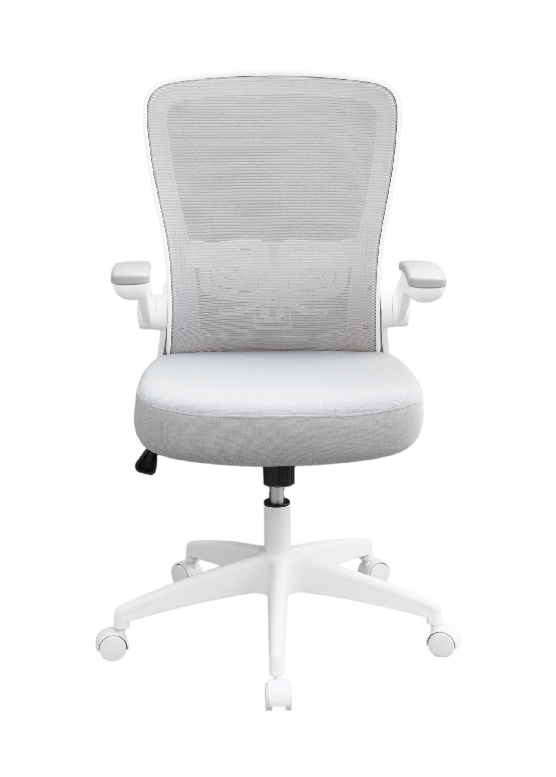 Boss Grey Mesh, Flip Arm, Task Chair, White Frame - Image 6