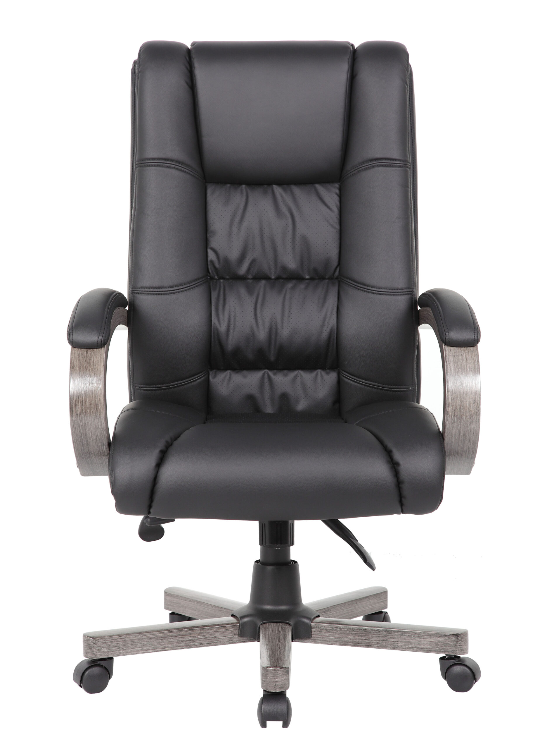 Boss High Back Executive Wood Finished Chairs, Grey - Image 6