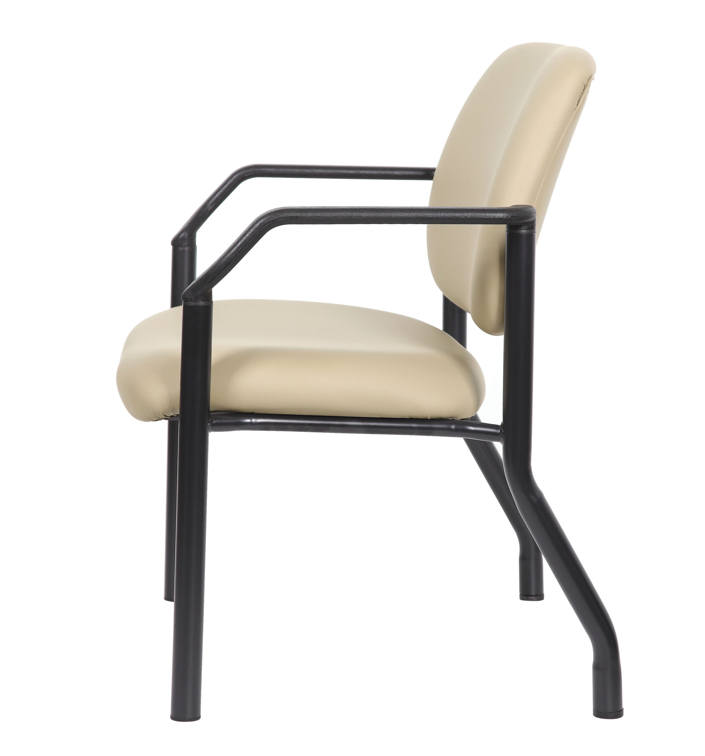 Boss Chair Mid Back Guest Chair, 500 lb capacity, Antimicrobial Vinyl, Beige - Image 4