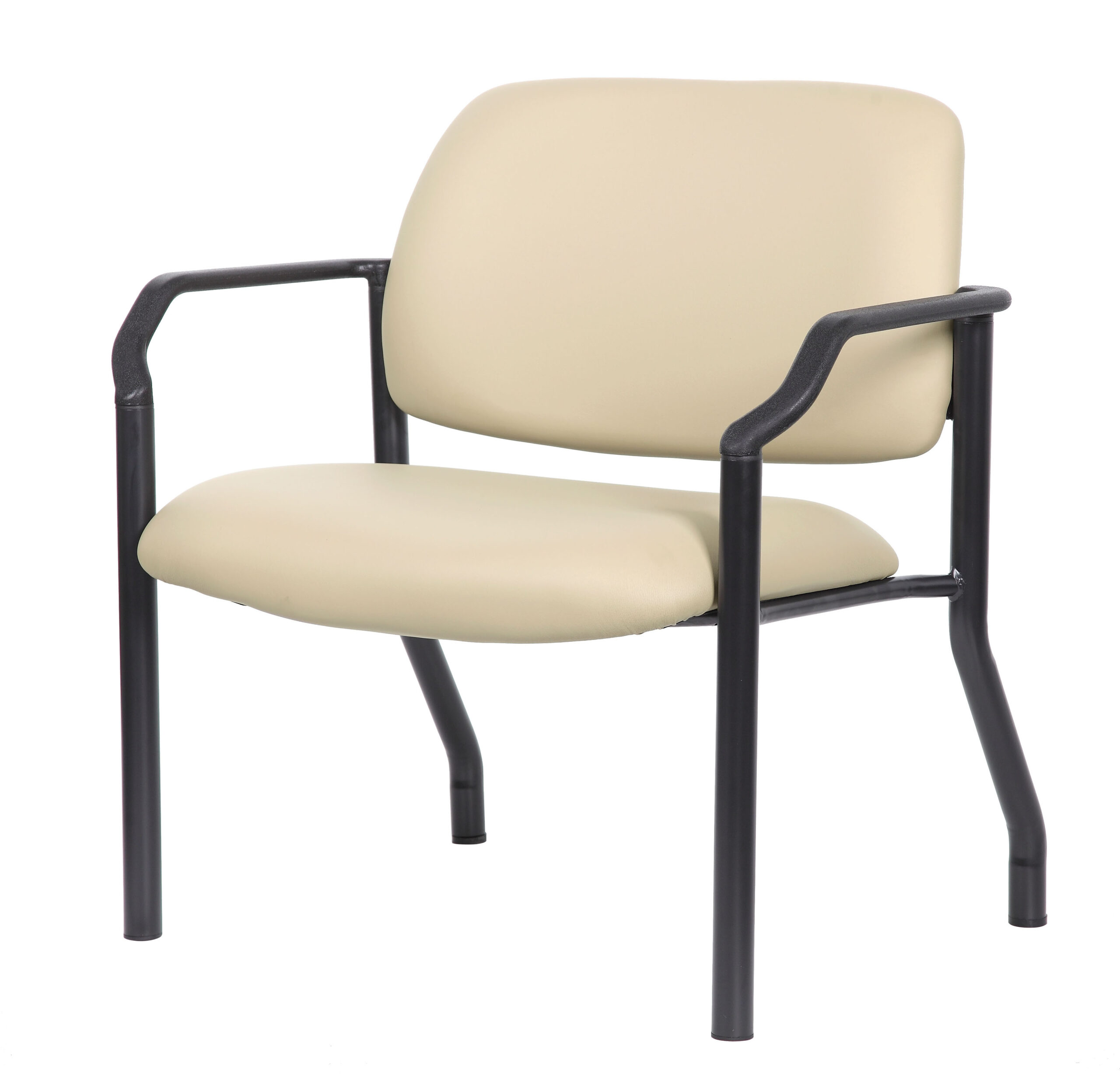 Boss Chair Mid Back Guest Chair, 500 lb capacity, Antimicrobial Vinyl, Beige - Image 5