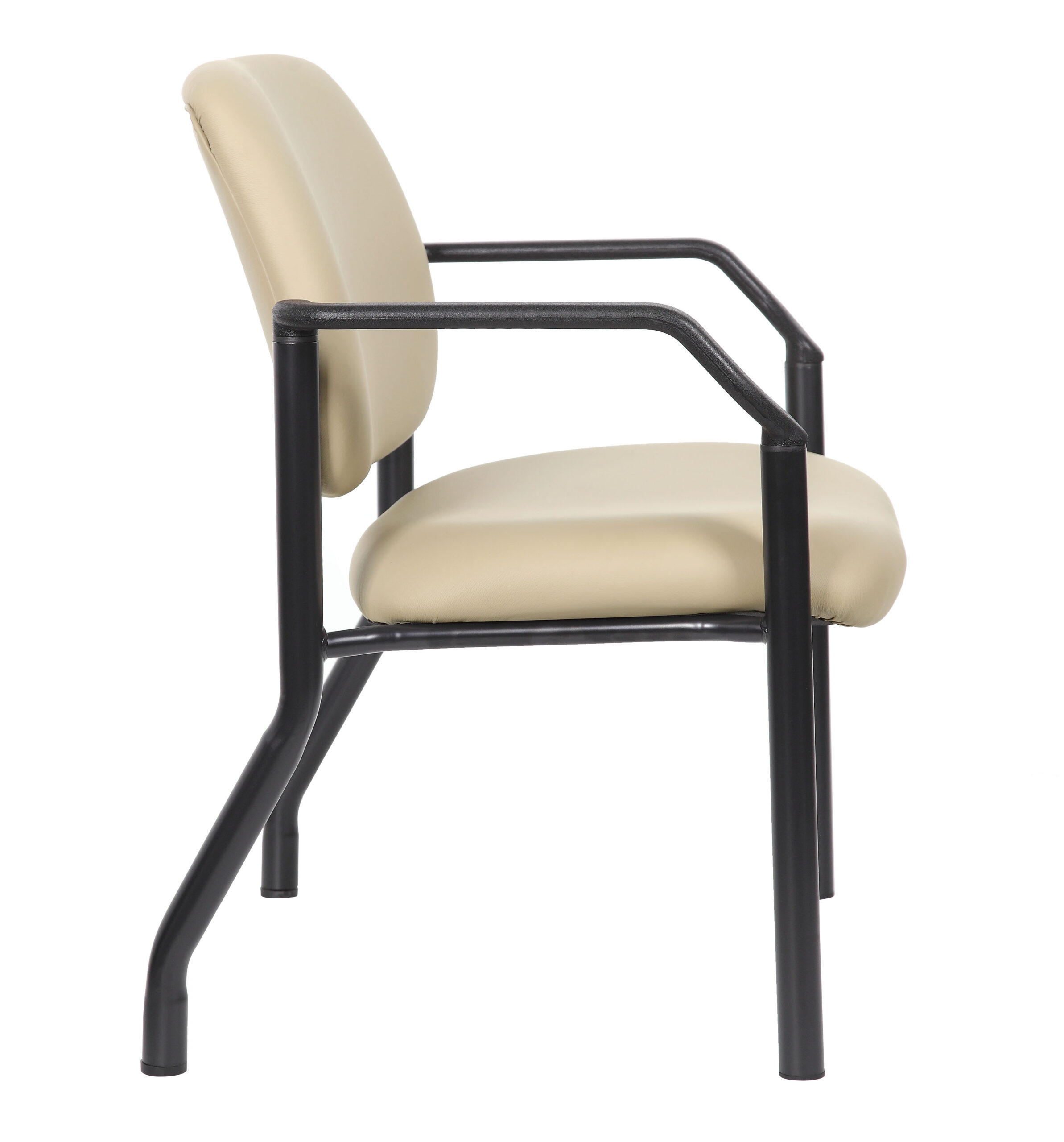Boss Chair Mid Back Guest Chair, 500 lb capacity, Antimicrobial Vinyl, Beige - Image 7