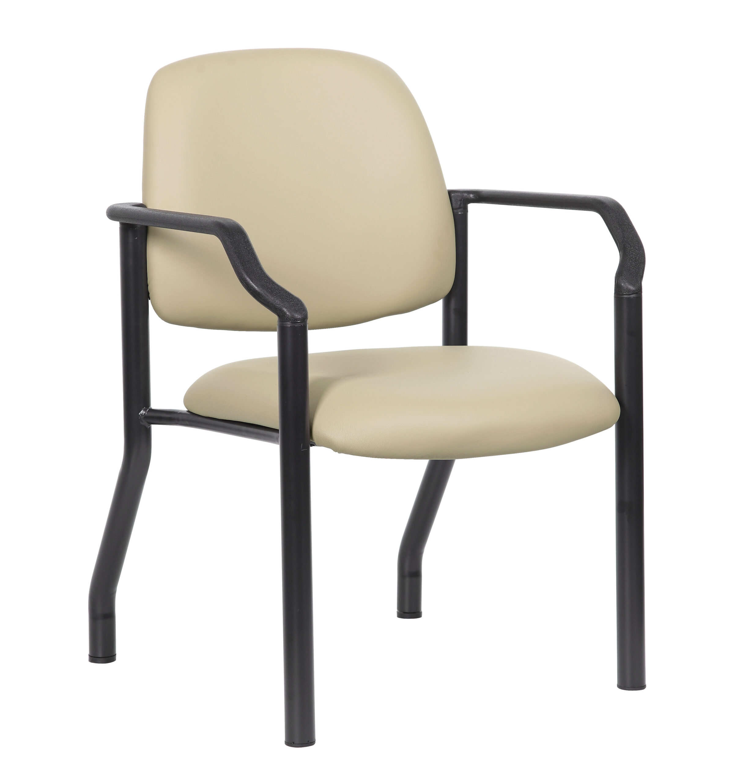 Boss Chair Mid Back Guest Chair, 300 lb capacity, Antimicrobial Vinyl, Beige