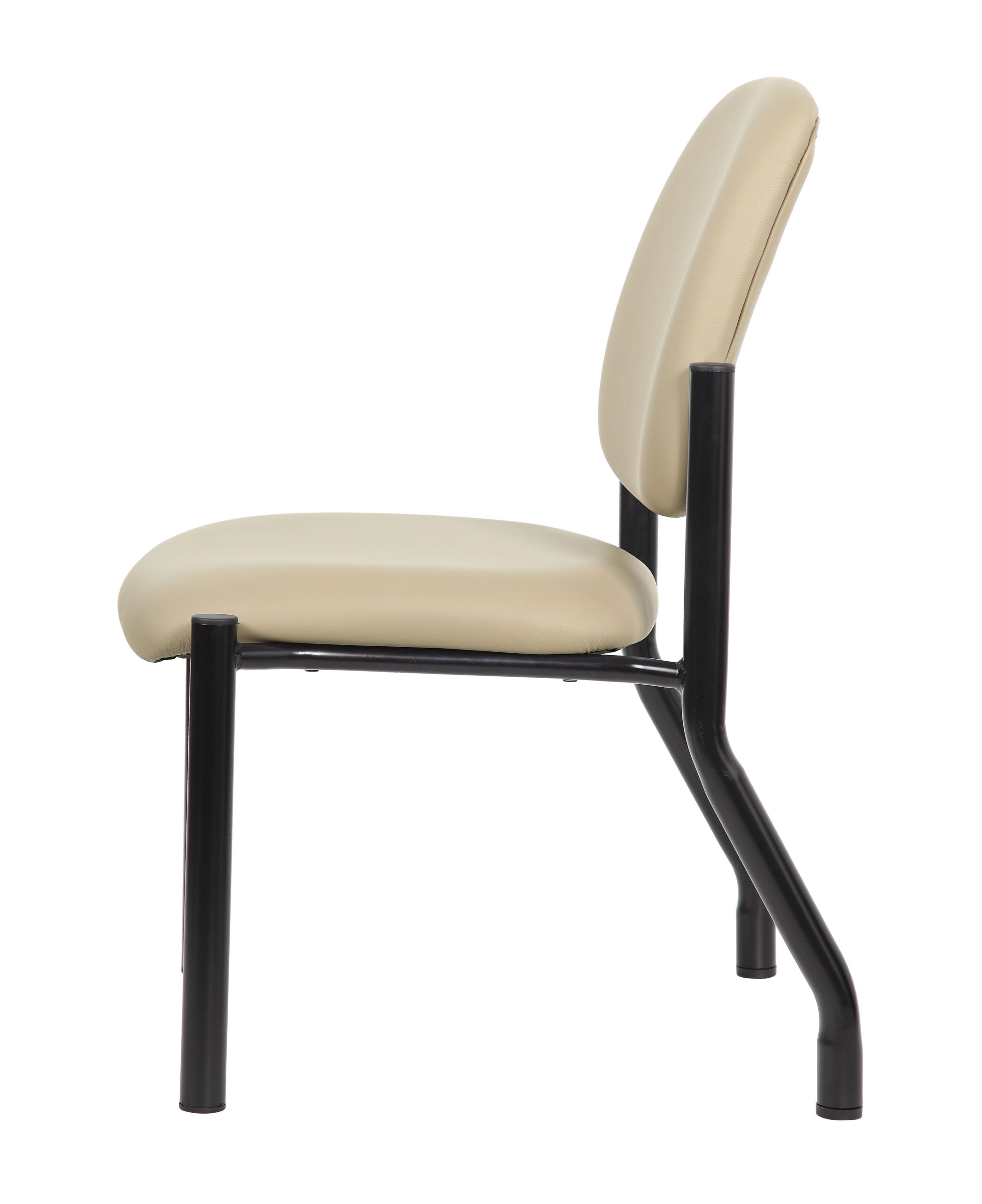 Boss Chair Mid Back Armless Guest Chair, 300 lb capacity, Antimicrobial Vinyl, Beige - Image 7