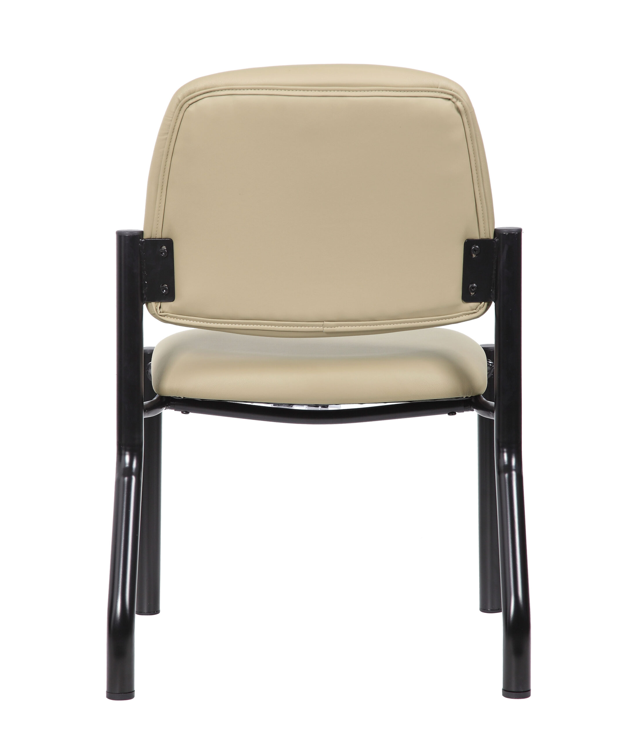 Boss Chair Mid Back Armless Guest Chair, 300 lb capacity, Antimicrobial Vinyl, Beige - Image 8