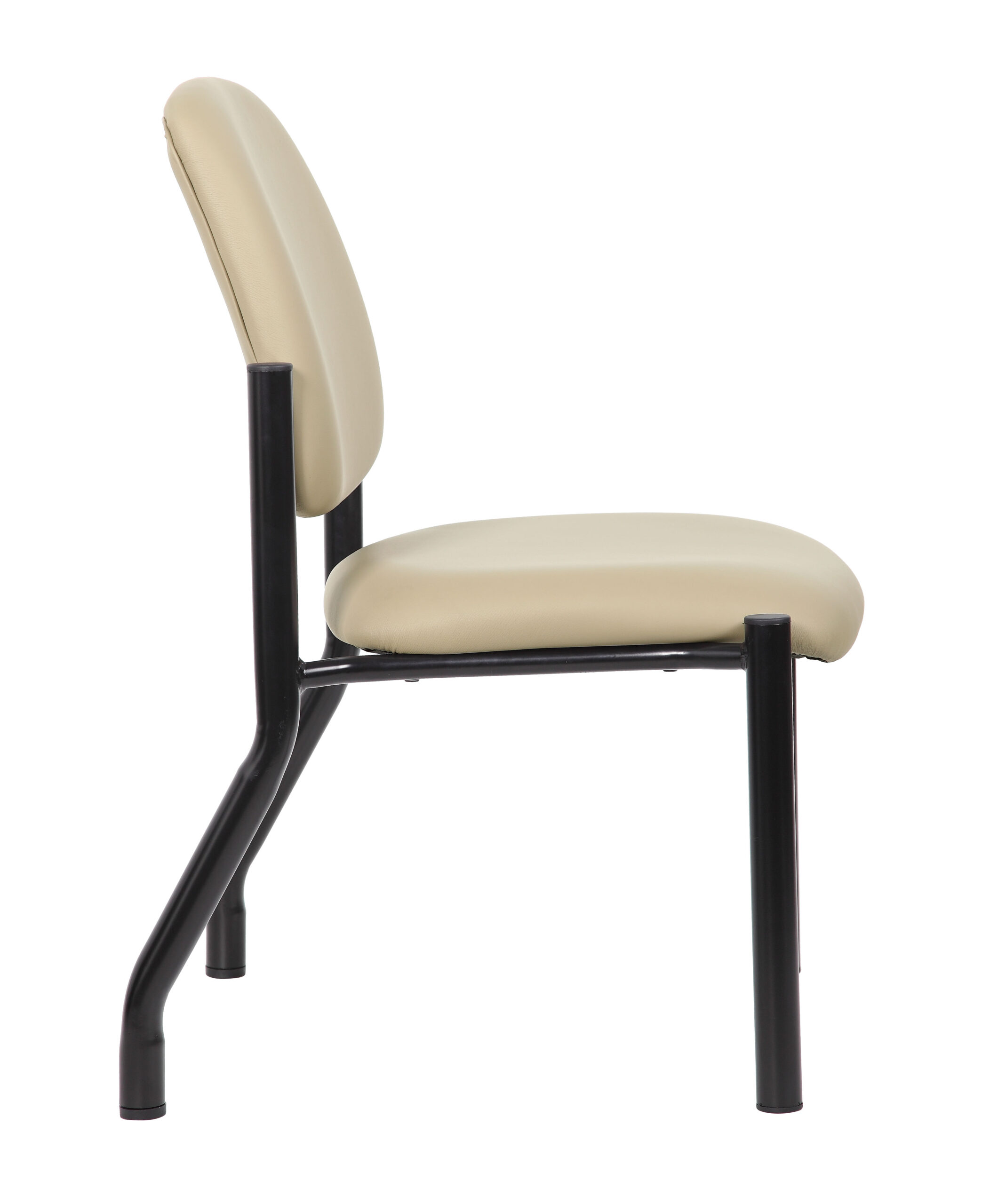 Boss Chair Mid Back Armless Guest Chair, 300 lb capacity, Antimicrobial Vinyl, Beige - Image 9
