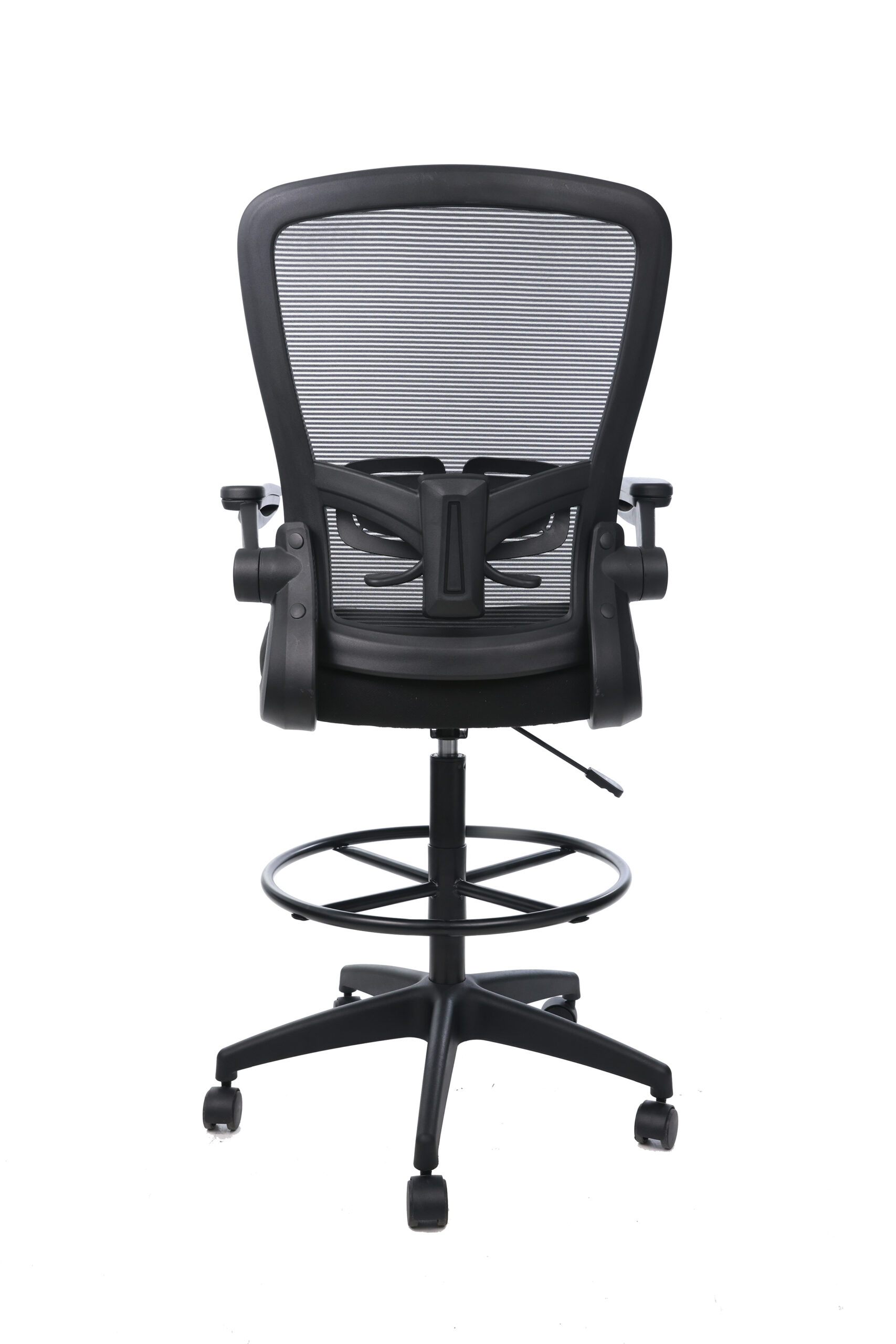 Boss Black Mesh, Flip Arm, Stool, Black Frame - Image 3
