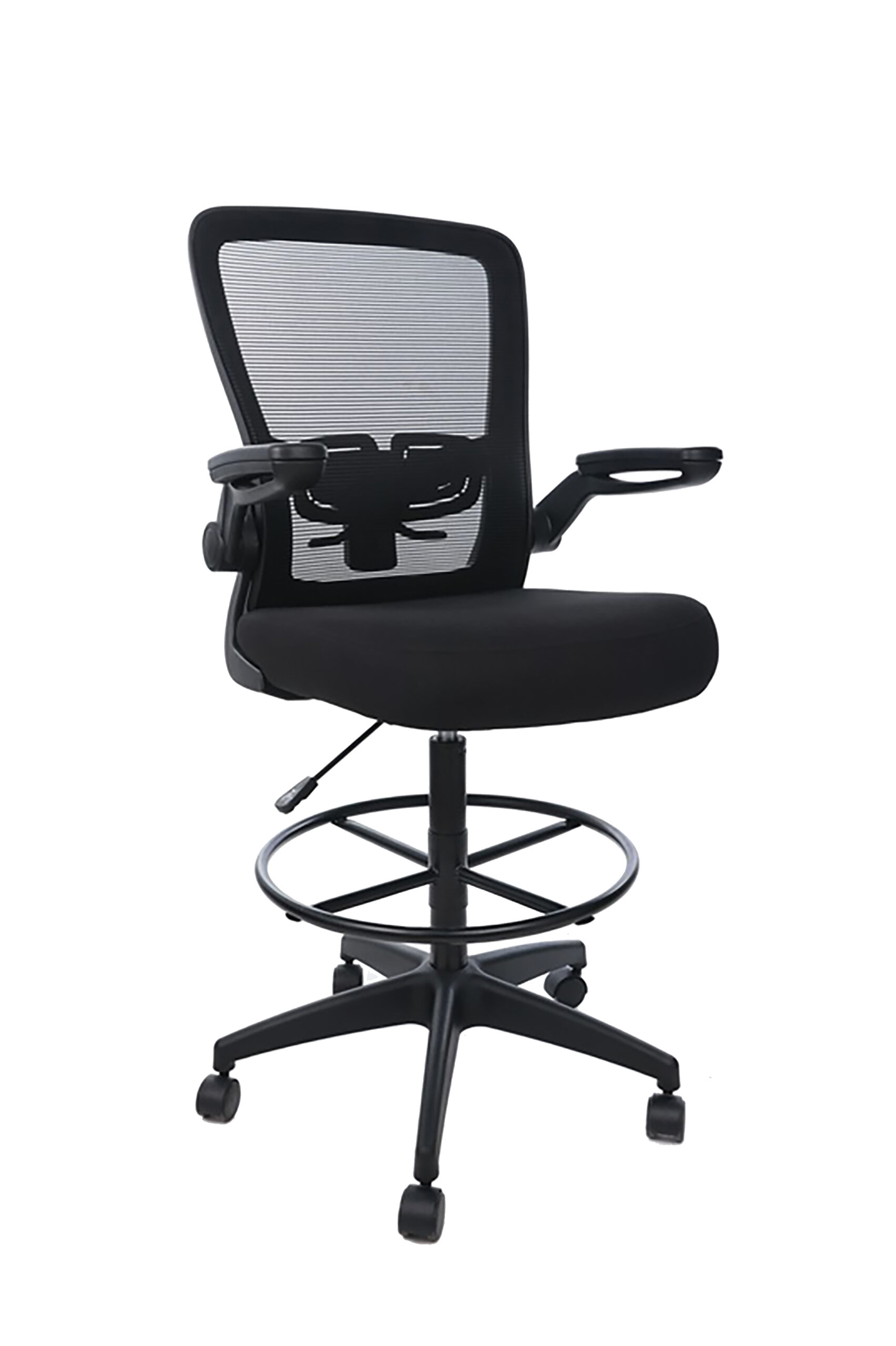 Boss Black Mesh, Flip Arm, Stool, Black Frame - Image 6