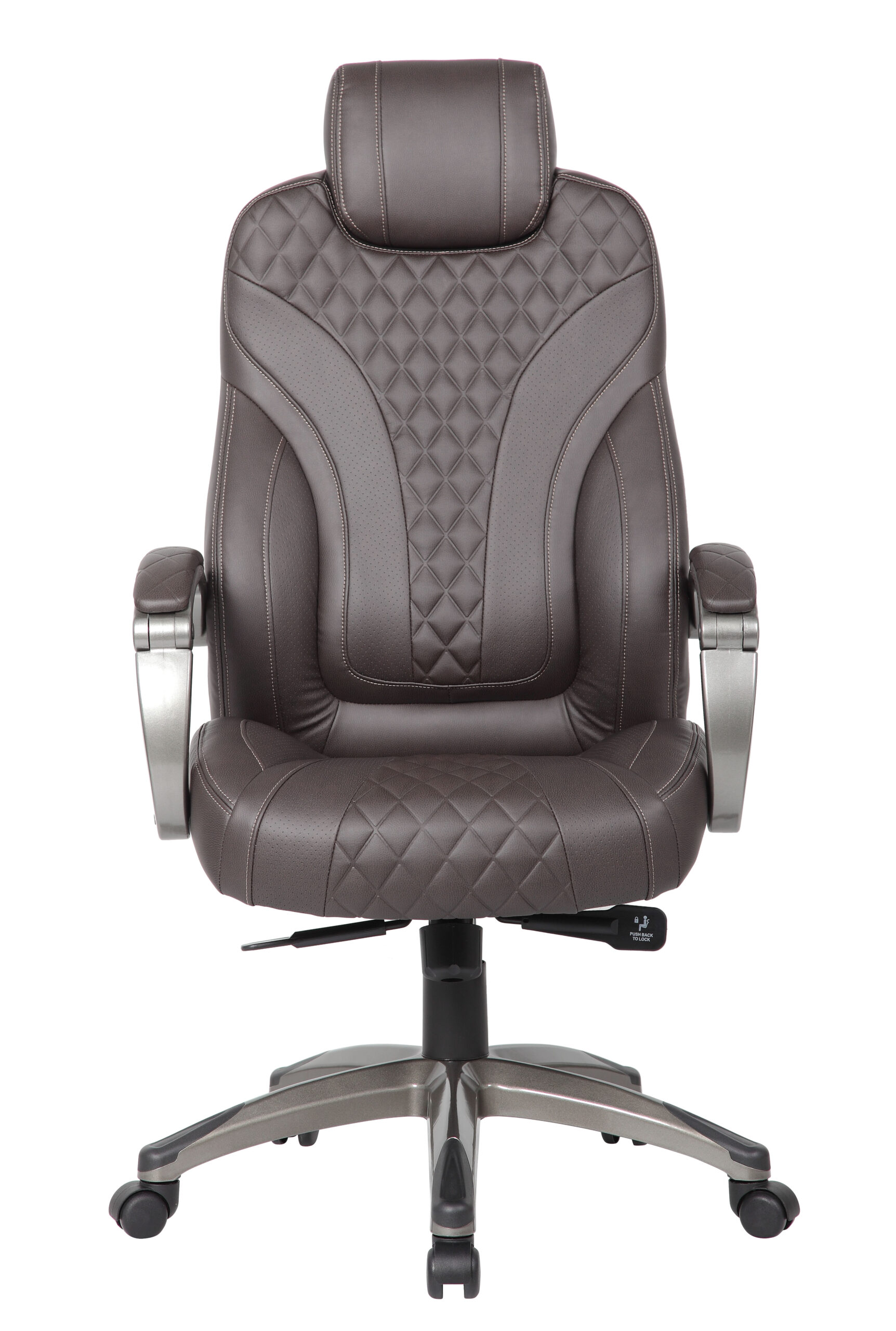 Boss Bentley Hinged Arm Executive Chair With Synchro-Tilt, Brown - Image 6