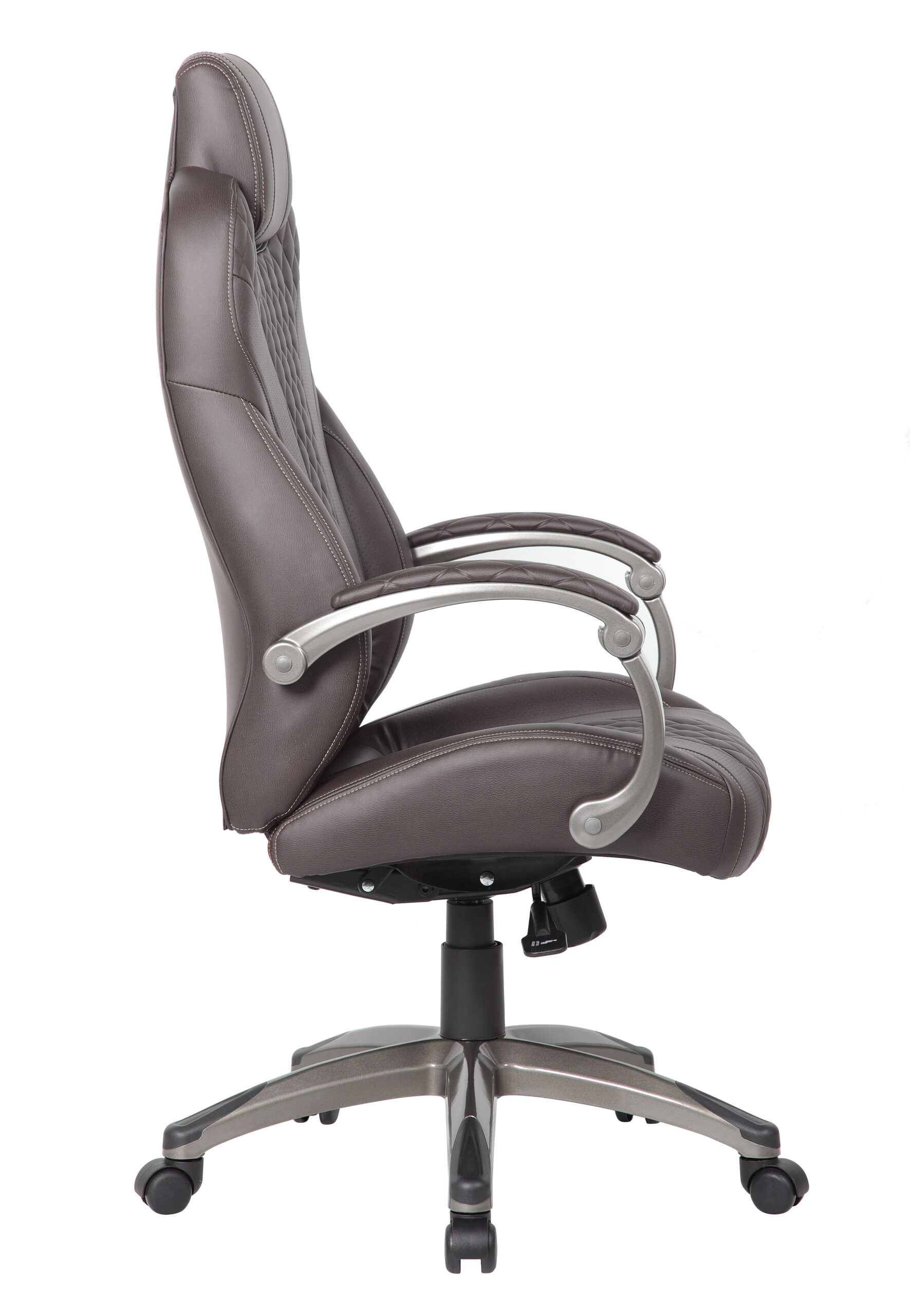 Boss Bentley Hinged Arm Executive Chair With Synchro-Tilt, Brown - Image 2