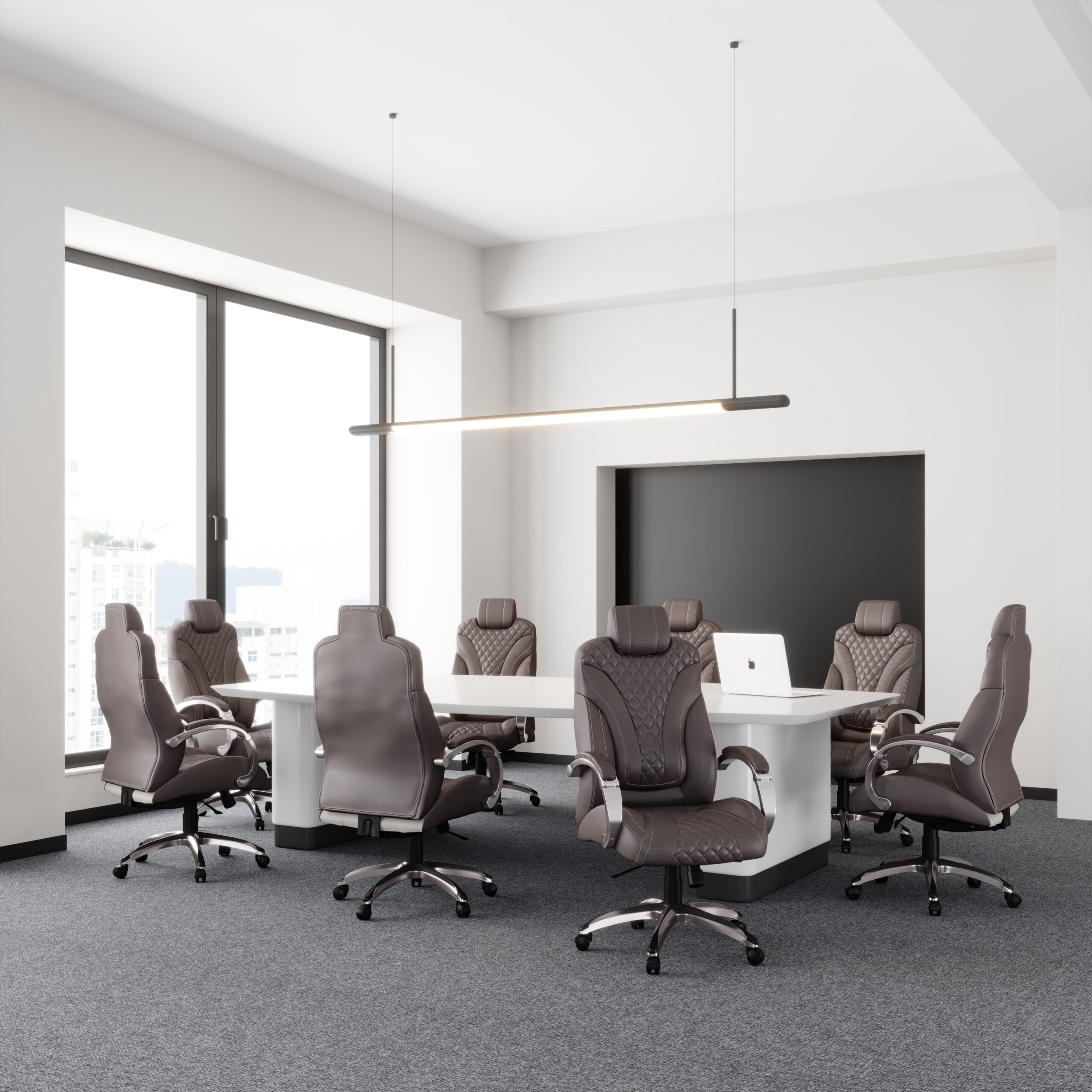 Boss Bentley Hinged Arm Executive Chair With Synchro-Tilt, Brown - Image 8