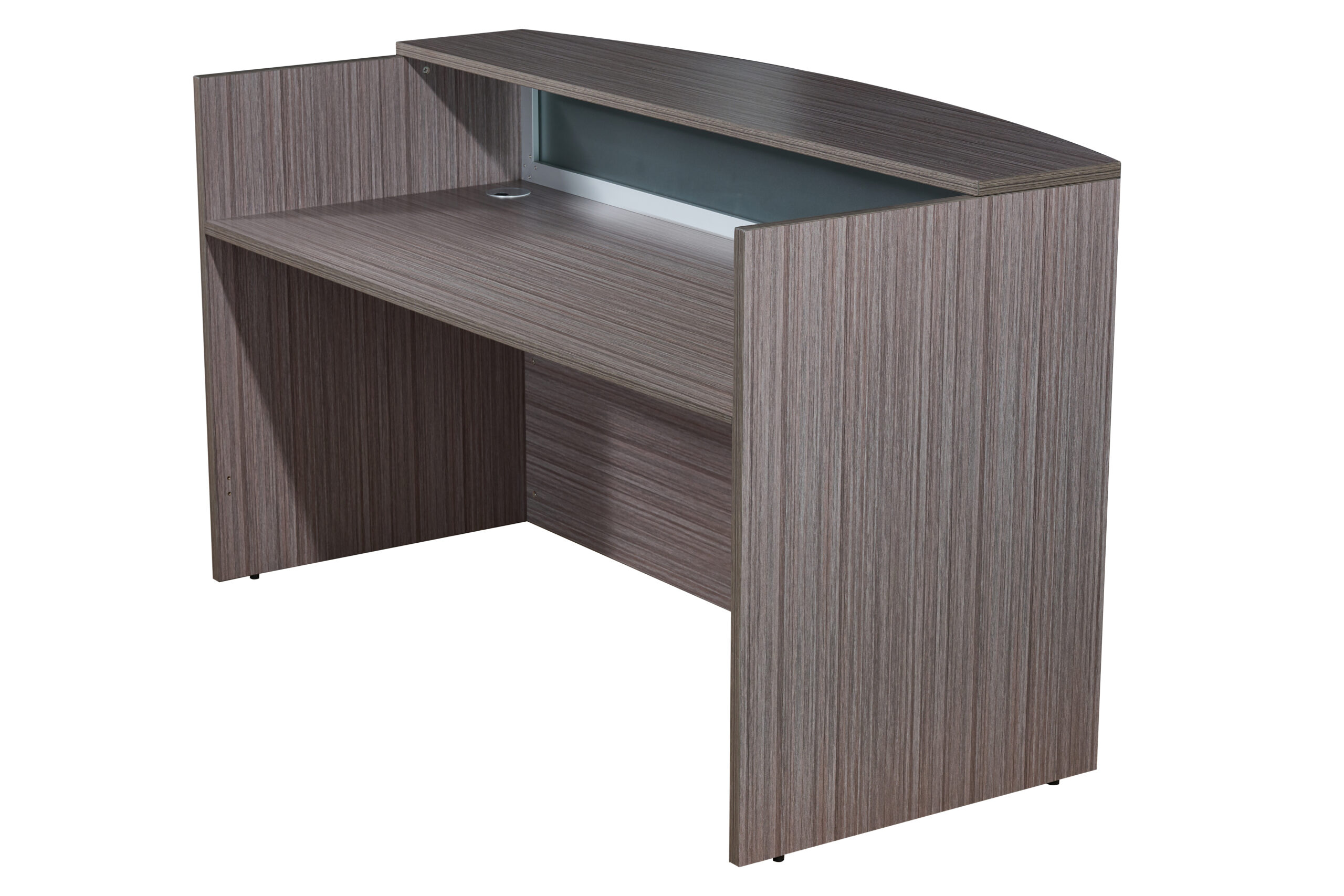 Plexiglass Reception Desk, Driftwood - Image 2