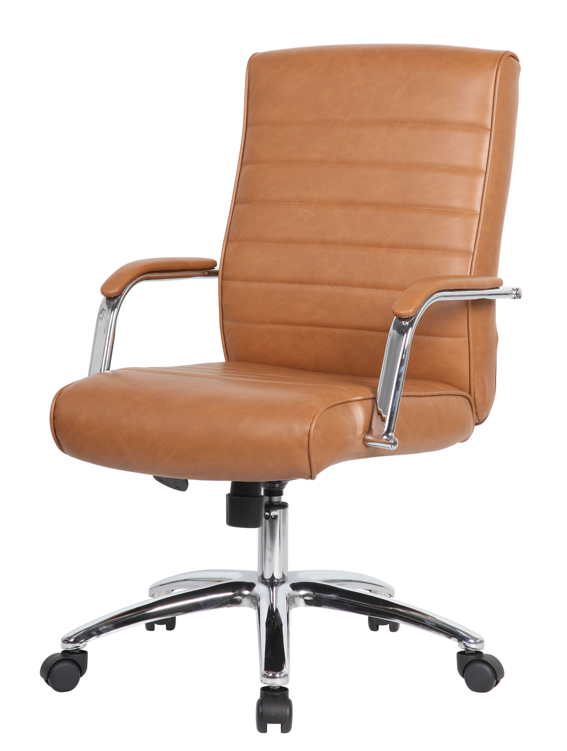 Boss Modern Executive Conference Chair-Ribbed, Caramel - Image 2