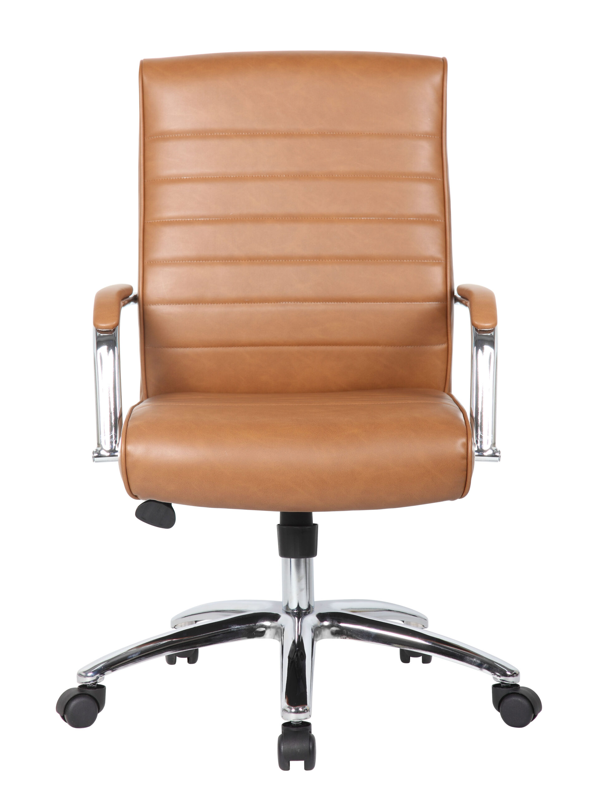 Boss Modern Executive Conference Chair-Ribbed, Caramel - Image 3