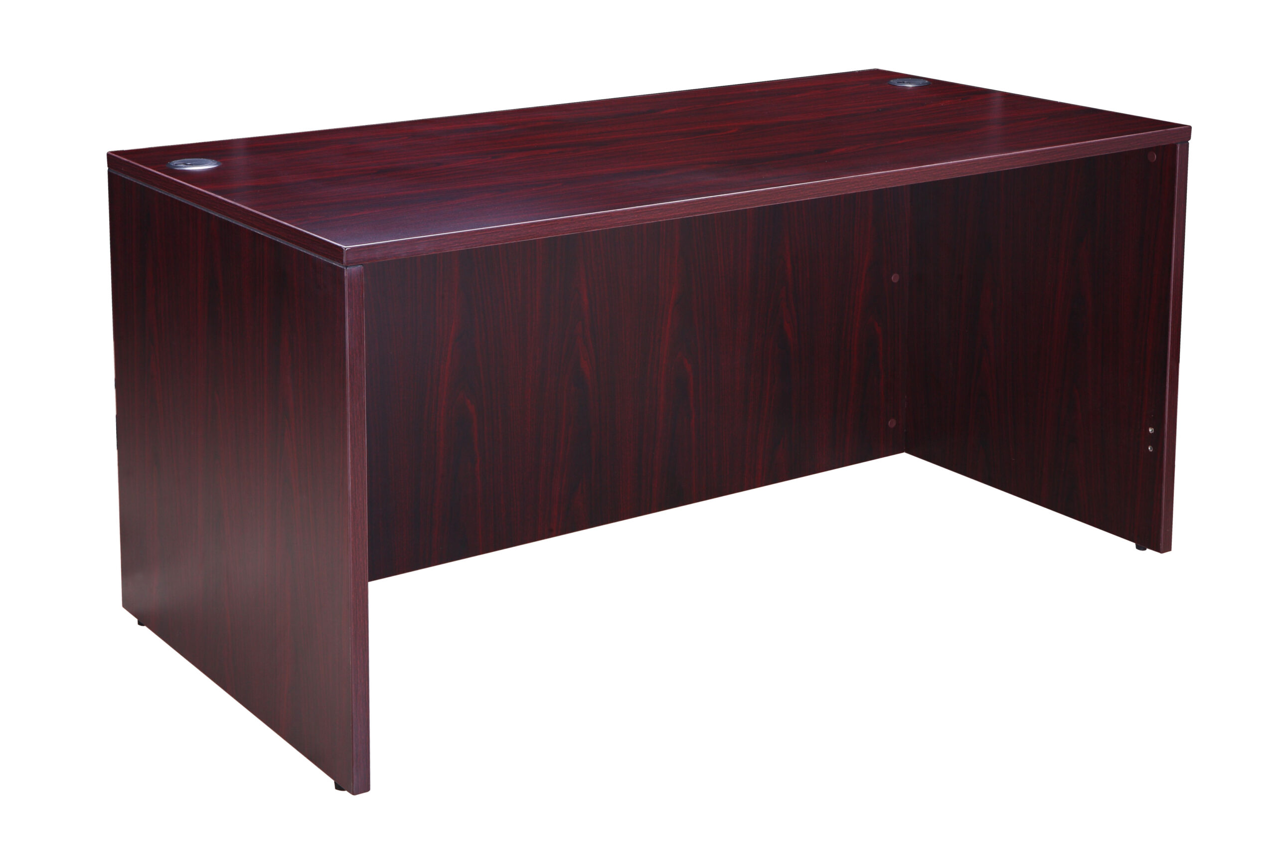 Boss 66" x 30" Desk w/ Box/Box/File Pedestal and File/File Pedestal, Mahogany - Image 4