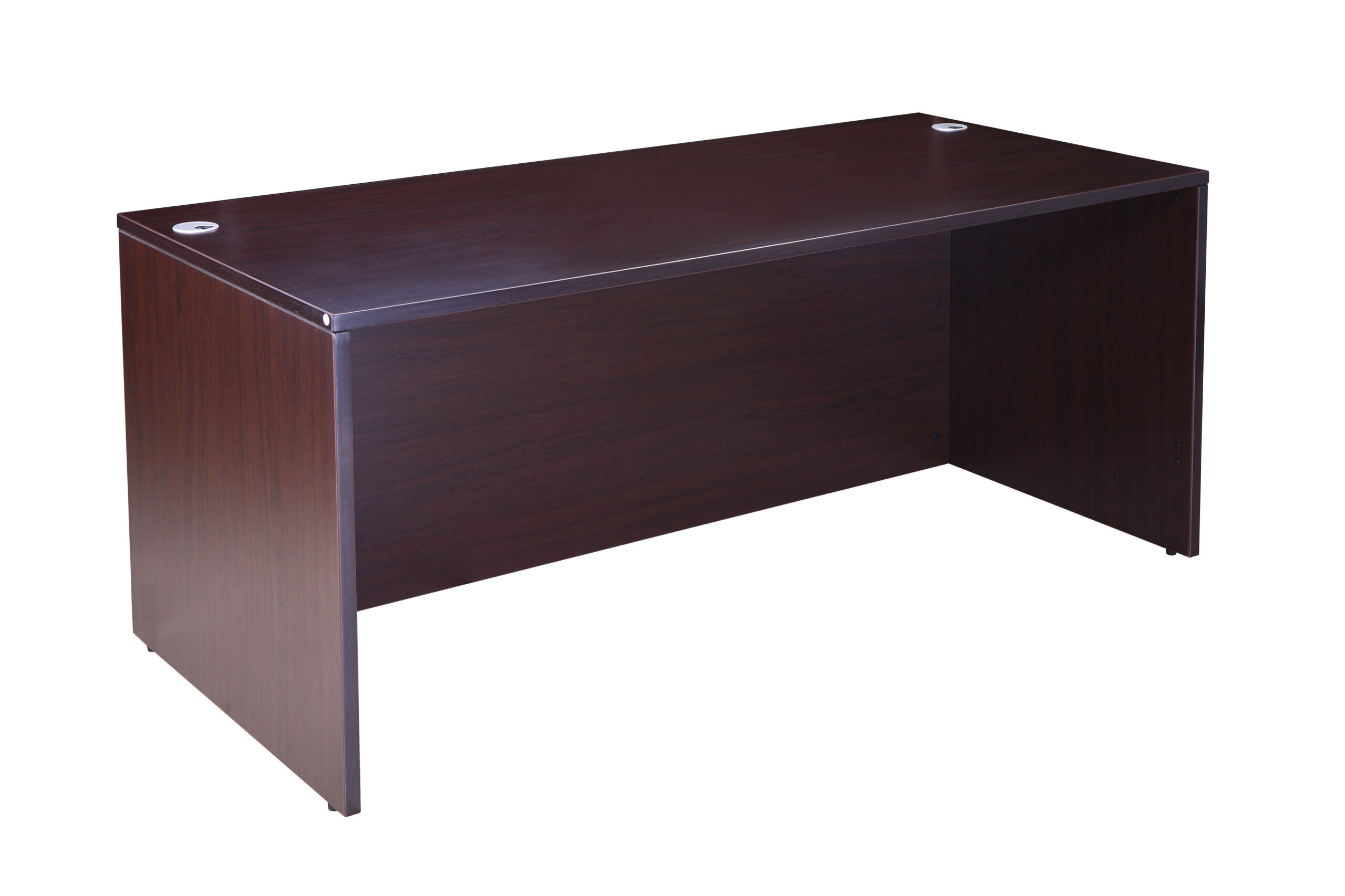 Boss 66" x 30" Desk w/ Box/Box/File Pedestal and File/File Pedestal, Mocha - Image 2