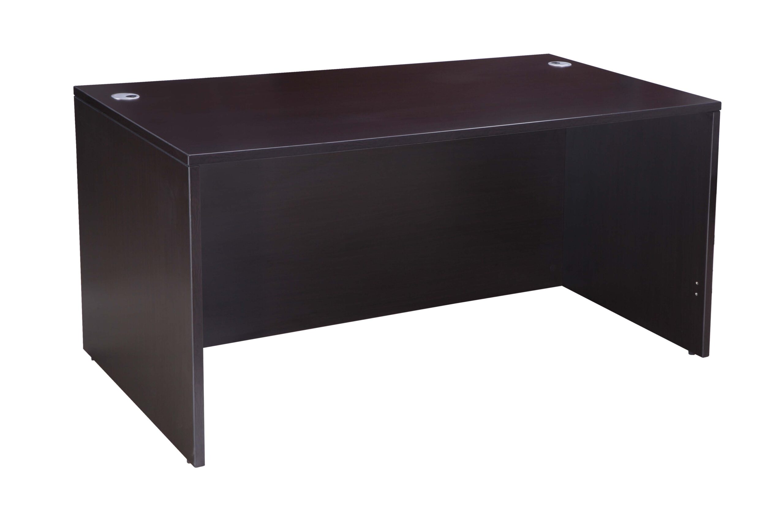 Boss 60" x 30" Desk w/ Box/Box/File Pedestal, Mocha - Image 2