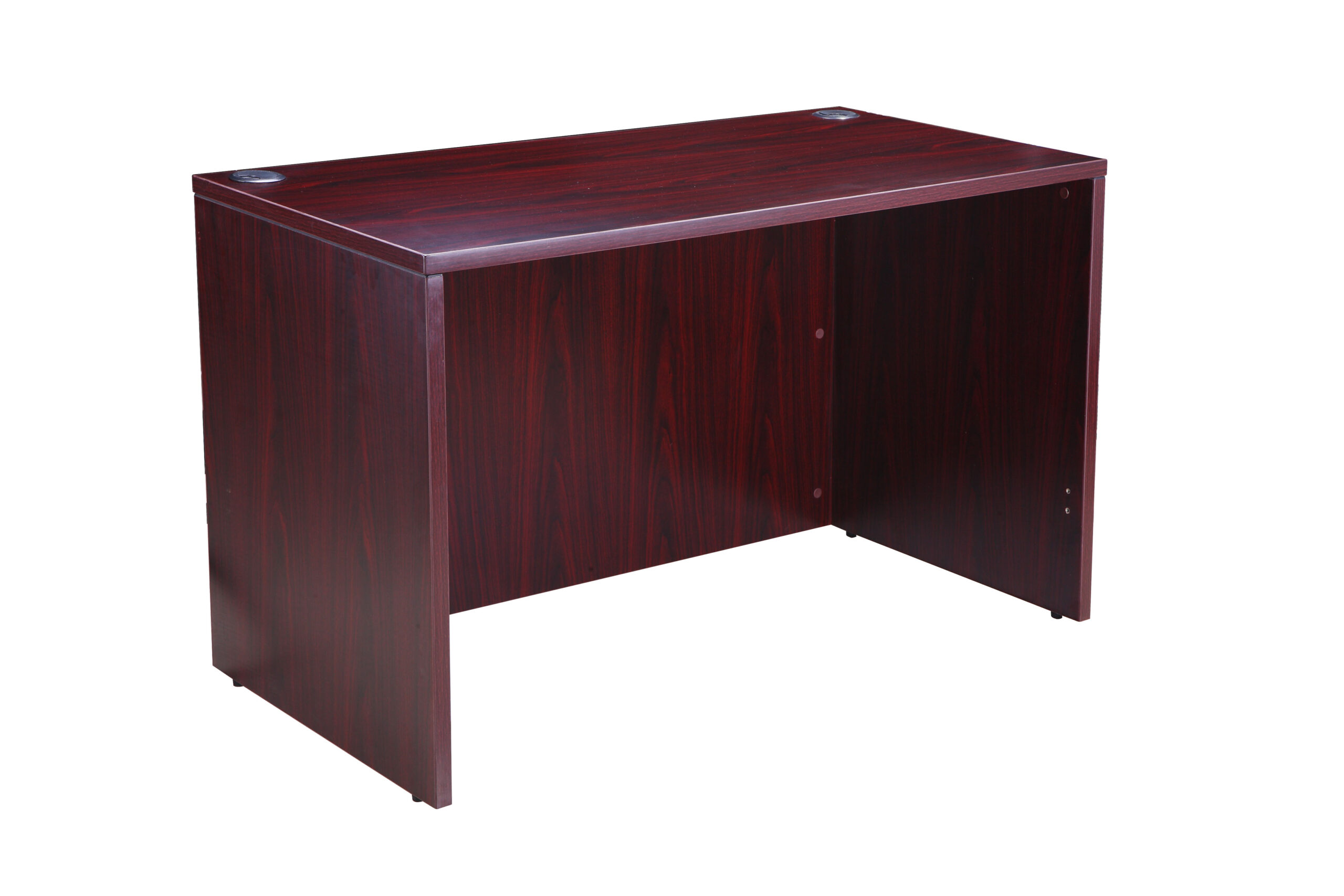 Boss 48" x 24" Desk w/ Box/Box/File Pedestal, Mahogany - Image 3