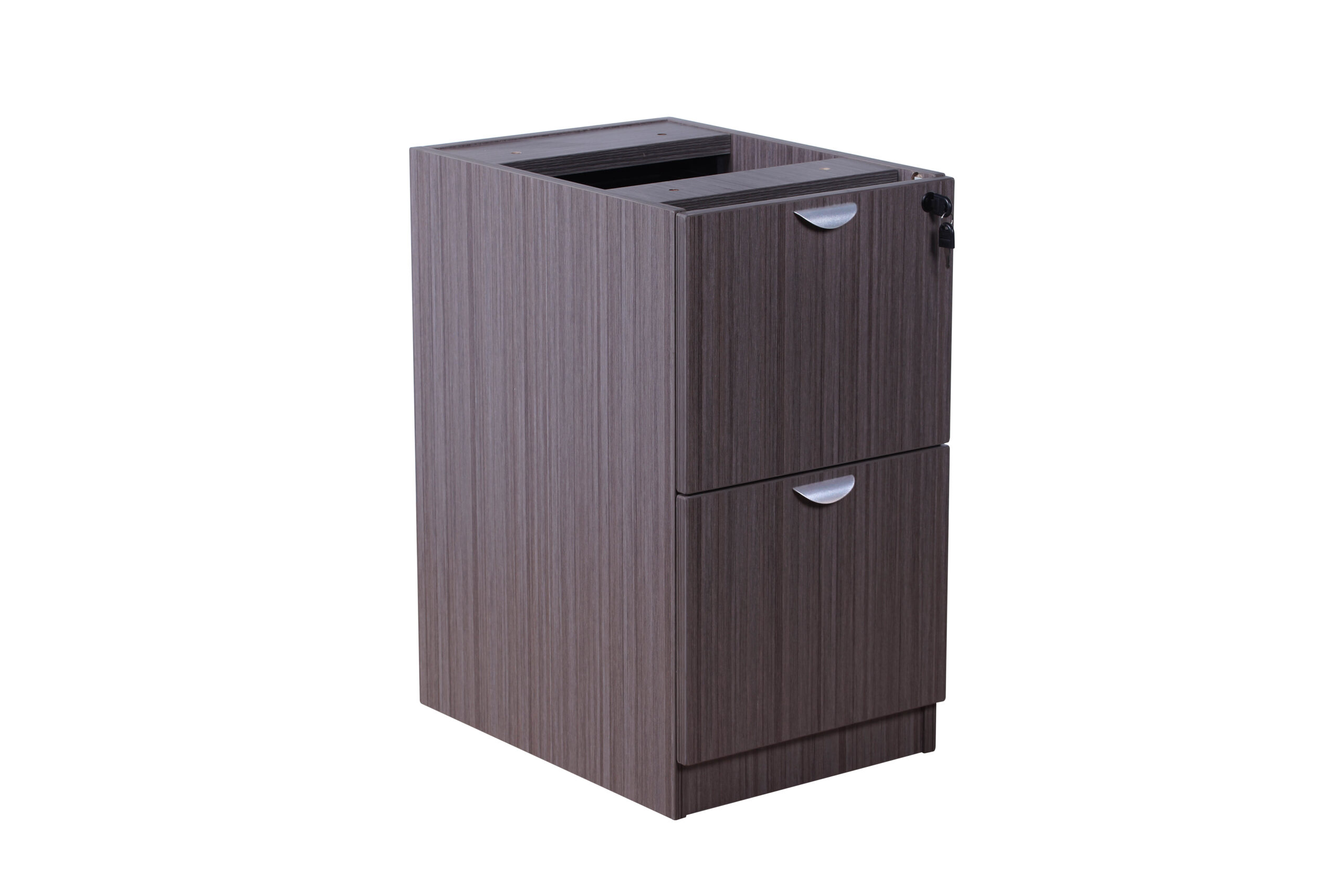 Boss 66" x 30" Desk w/ Box/Box/File Pedestal and File/File Pedestal, Driftwood - Image 4