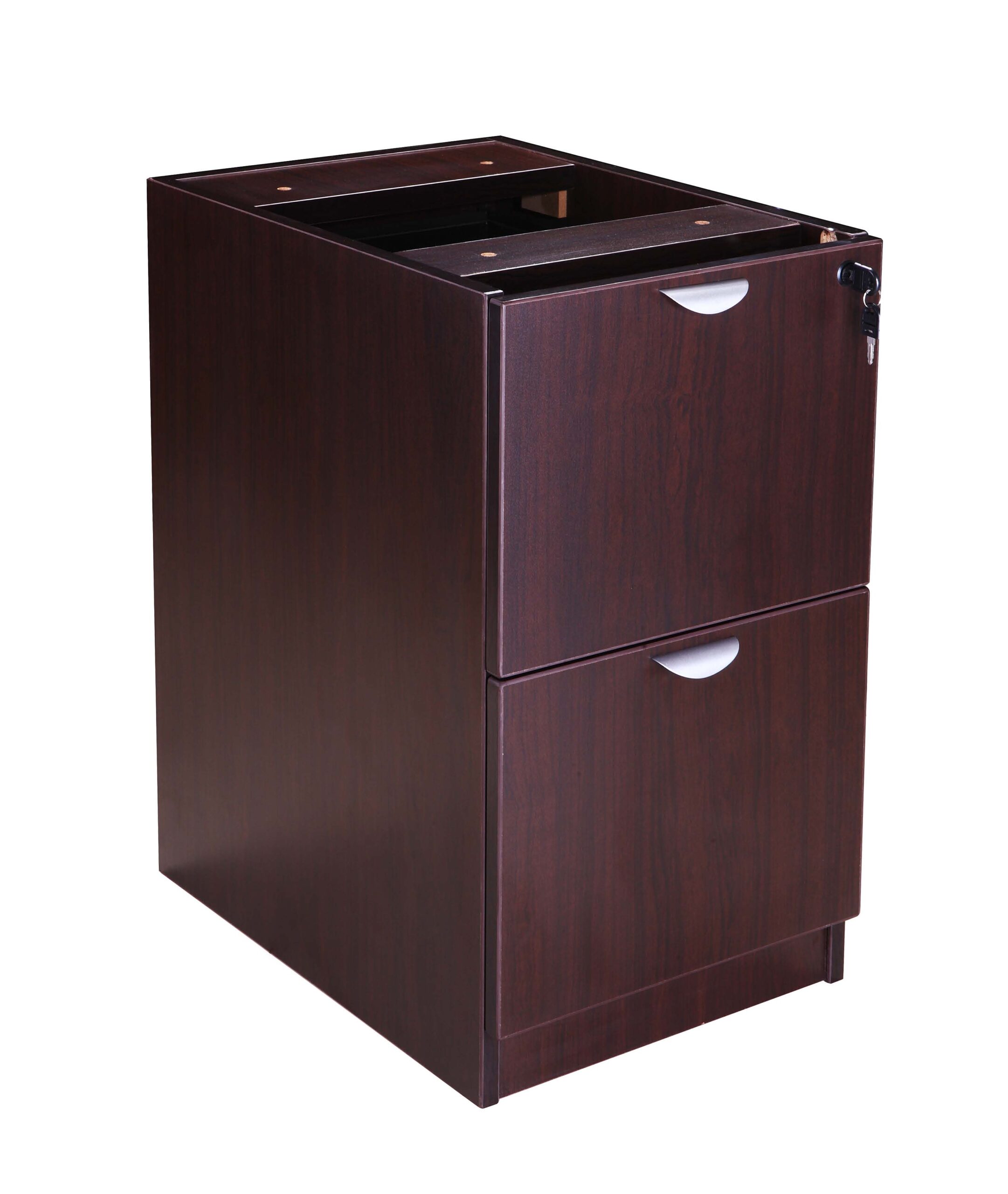 Boss 66" x 30" Desk w/ Box/Box/File Pedestal and File/File Pedestal, Mocha - Image 4