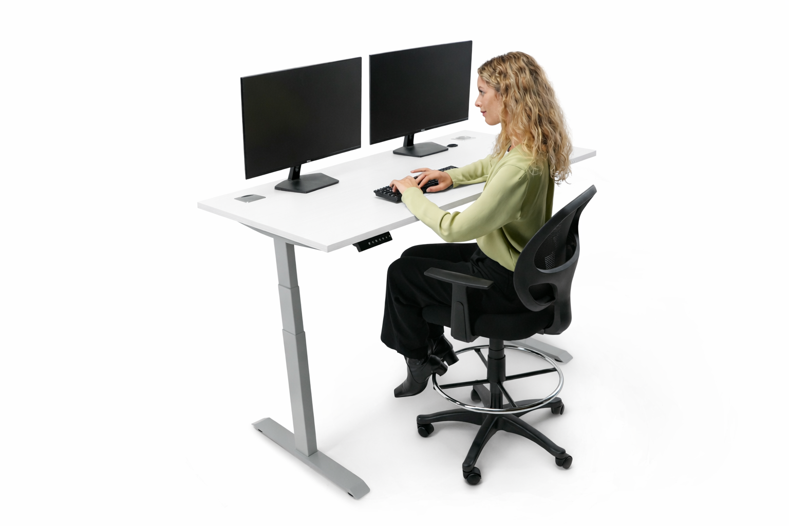 Boss S603 Motorized Standing Desk Base – Silver | Electric Height Adjustable Desk Frame (Tops sold separately) - Image 14