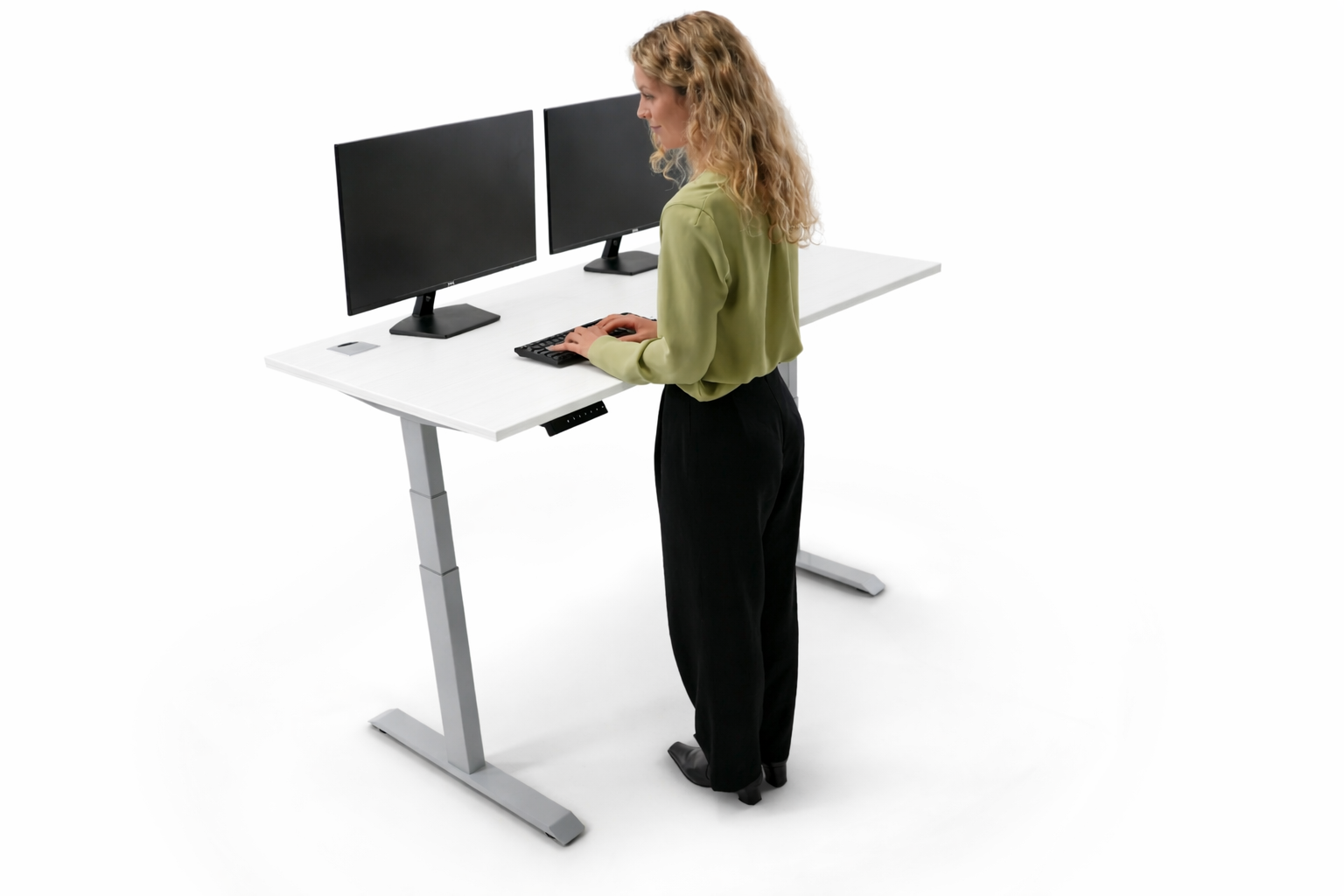 Boss S603 Motorized Standing Desk Base – Silver | Electric Height Adjustable Desk Frame (Tops sold separately) - Image 12
