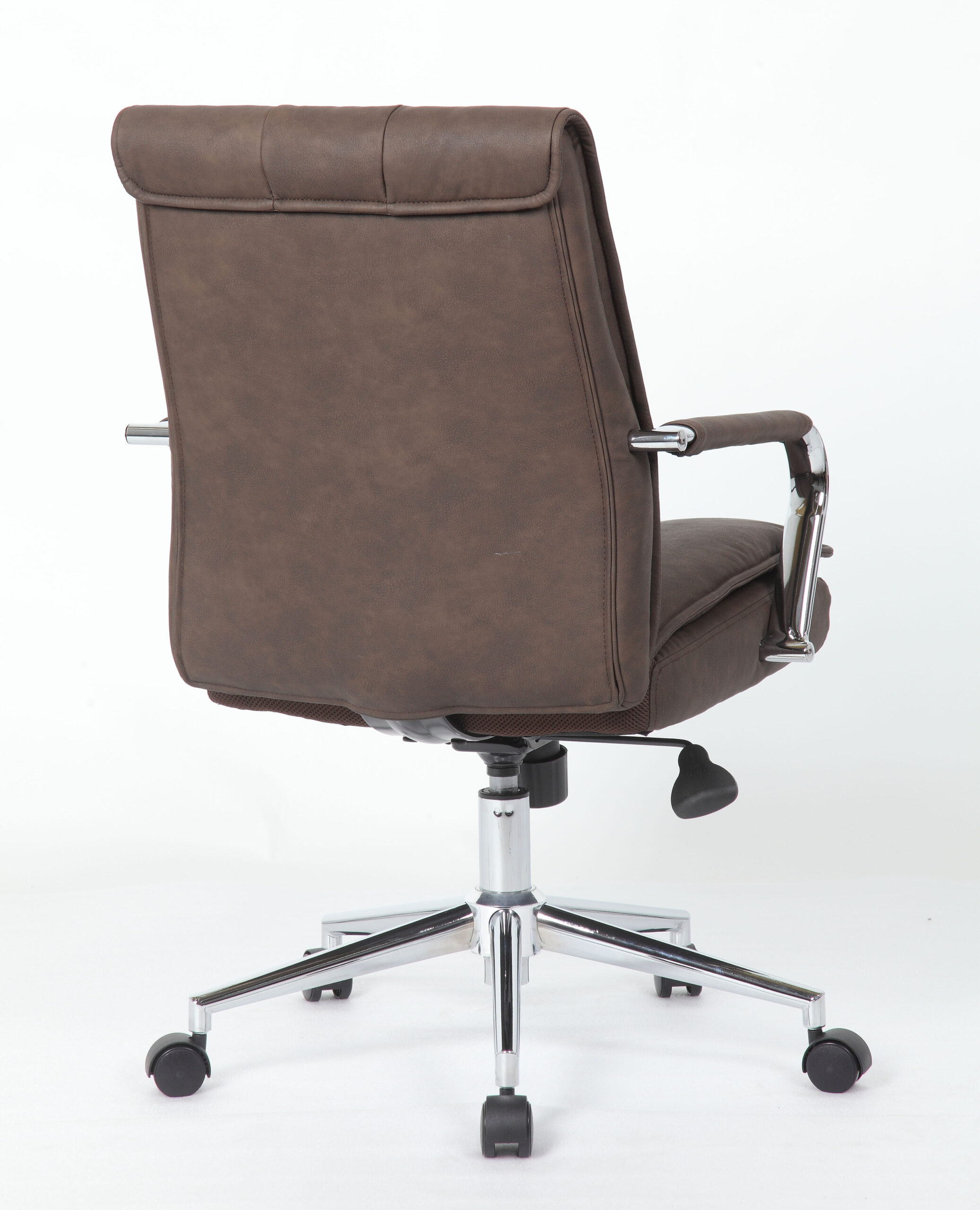 Boss, Charlotte, Pillow Top Task Chair with Fixed Chrome Arms, Brown - Image 2