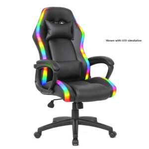 Boss LED High Back Gaming Chair, Black