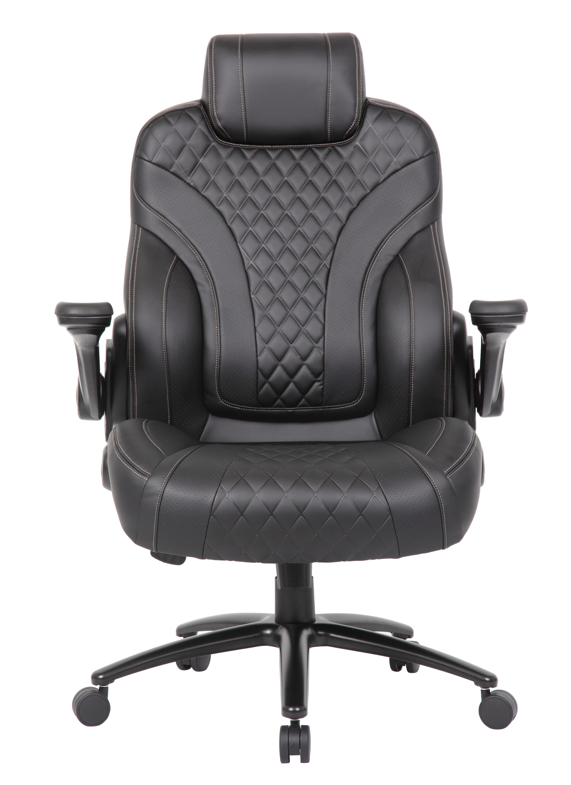 Boss Big Bentley Hinged Arm Executive Chair With Synchro-Tilt, 400 lb, Black - Image 3