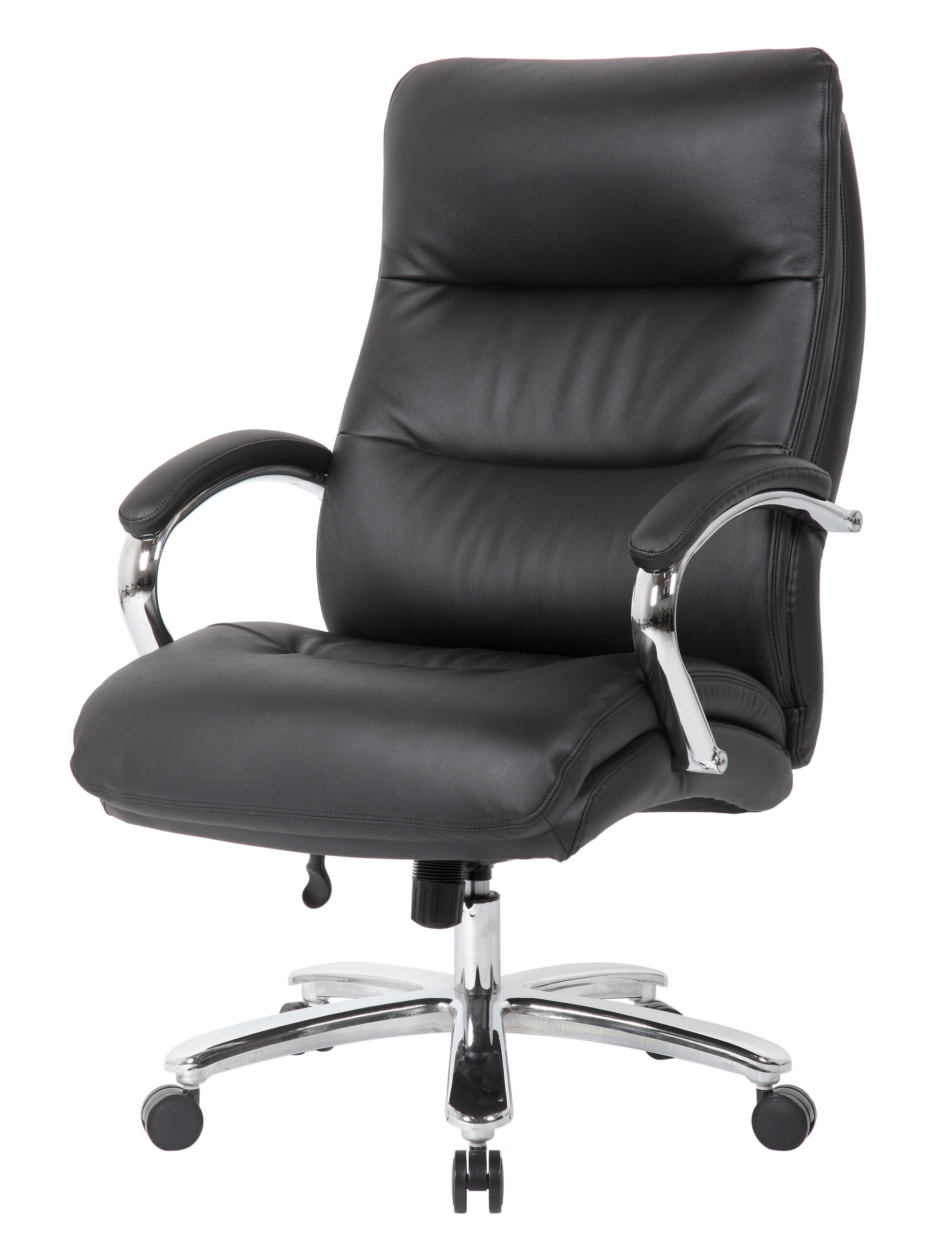 Boss Top Grain Leather 400 LB Executive Chair - Black - Image 2