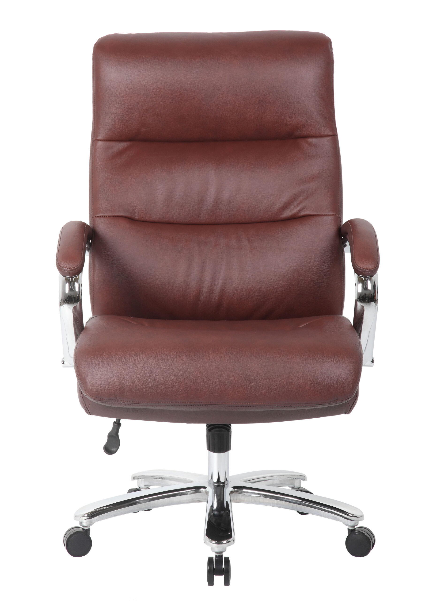 Boss Top Grain Leather 400 LB Executive Chair - Burgundy - Image 4