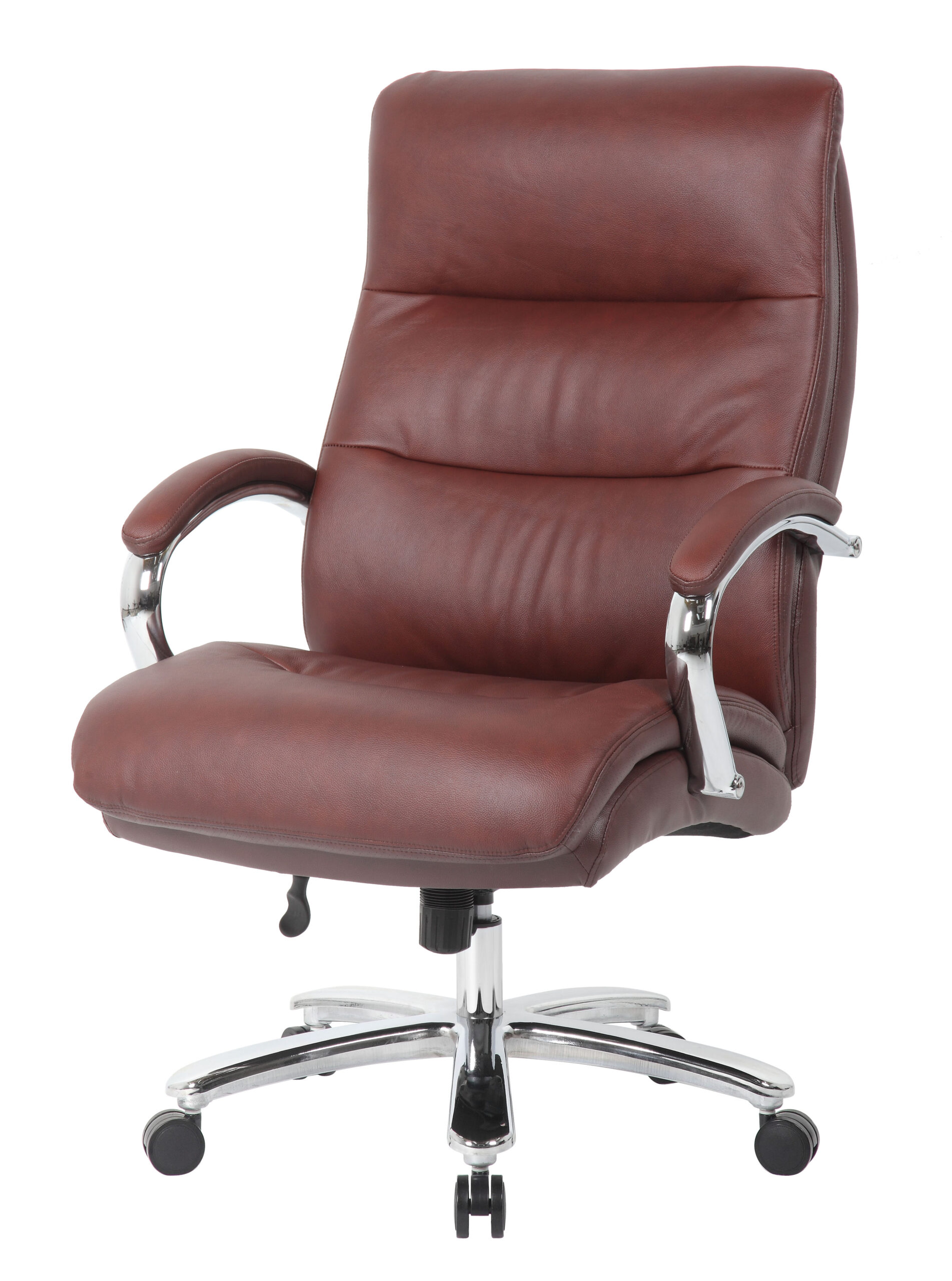 Boss Top Grain Leather 400 LB Executive Chair - Burgundy - Image 5