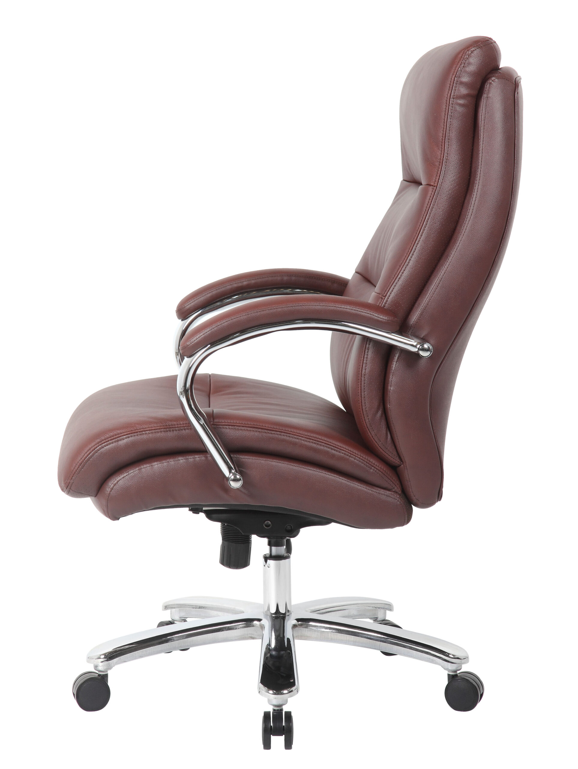 Boss Top Grain Leather 400 LB Executive Chair - Burgundy - Image 6