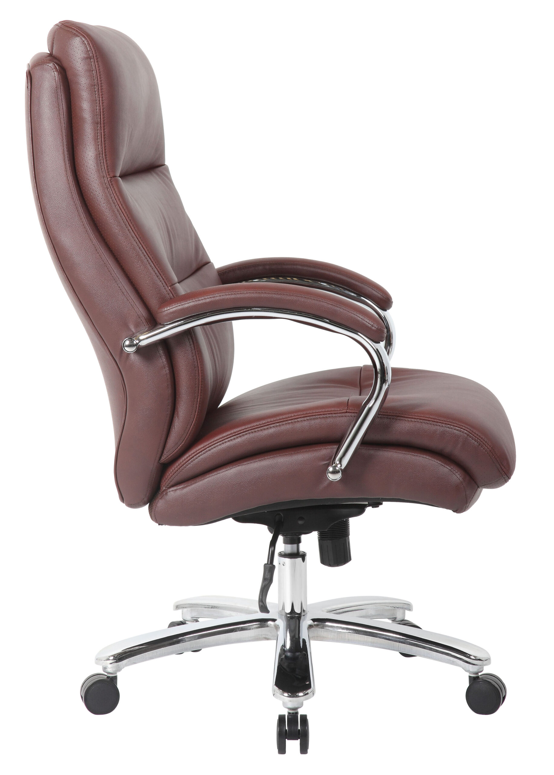 Boss Top Grain Leather 400 LB Executive Chair - Burgundy - Image 3