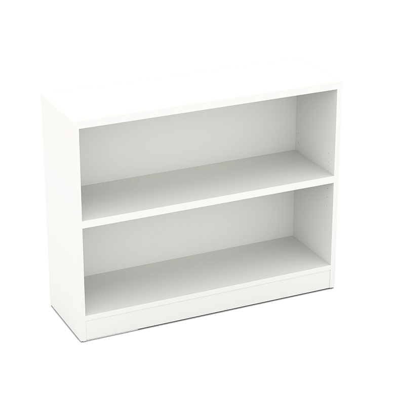 Boss Two Shelf Bookcase, White